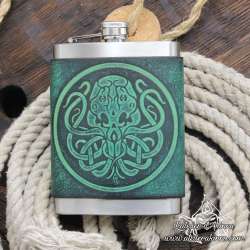 Stainless steel Hip flask Cthulhu custom