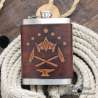 Stainless steel Hip flask dwarf coat of arms custom