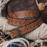 Ceinture celtique et triqueta en cuir artisanal