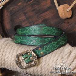 Ceinture elfique en cuir artisanal