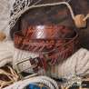 Leather belt One ring handmade