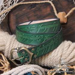 Leather belt One ring handmade