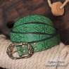 Ceinture viking gravée en cuir artisanal