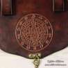 Handmade carved belt bag with a Magic circle design