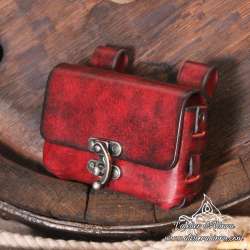 Handmade leather miniature belt bag