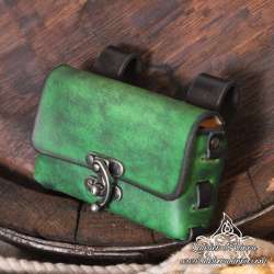 Handmade leather miniature belt bag