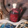 Small glass bottle with 3 potions carved leather belt holder