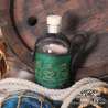 Small glass bottle with 3 potions carved leather belt holder