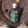 Small glass bottle with Elven carving leather belt holder