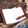 Handemade leather notebook A6 Sailing ship