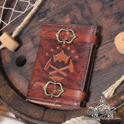 Handemade leather notebook A6 coat of arms of Khazad Dûm