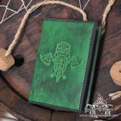 Handemade leather notebook A6 Dwarf with axes