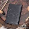 Handemade leather notebook A6 Pirate with tricorn