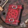 Handemade leather notebook A6 Compass Rose