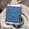 Stainless steel Hip flask boat or sailing ship custom