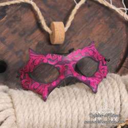 Mask leather venitian handmade thin arabesque