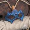 Mask leather venitian handmade thin arabesque with horn