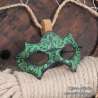 Mask leather venitian handmade thin arabesque with horn