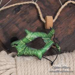 Mask leather venitian handmade thin with leaf