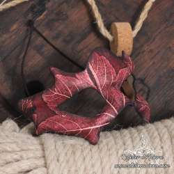 Mask leather venitian handmade thin leaf with horn