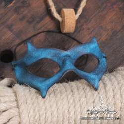 Masque en cuir fin uni sans motif