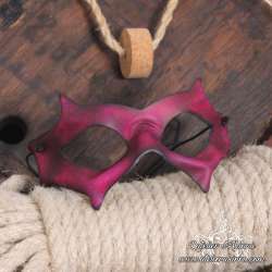 Mask leather venitian handmade thin plain without carving