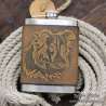 Stainless steel Hip flask sheepdog custom