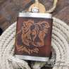 Stainless steel Hip flask sheepdog custom