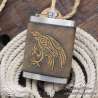 Stainless steel Hip flask celtic raven custom